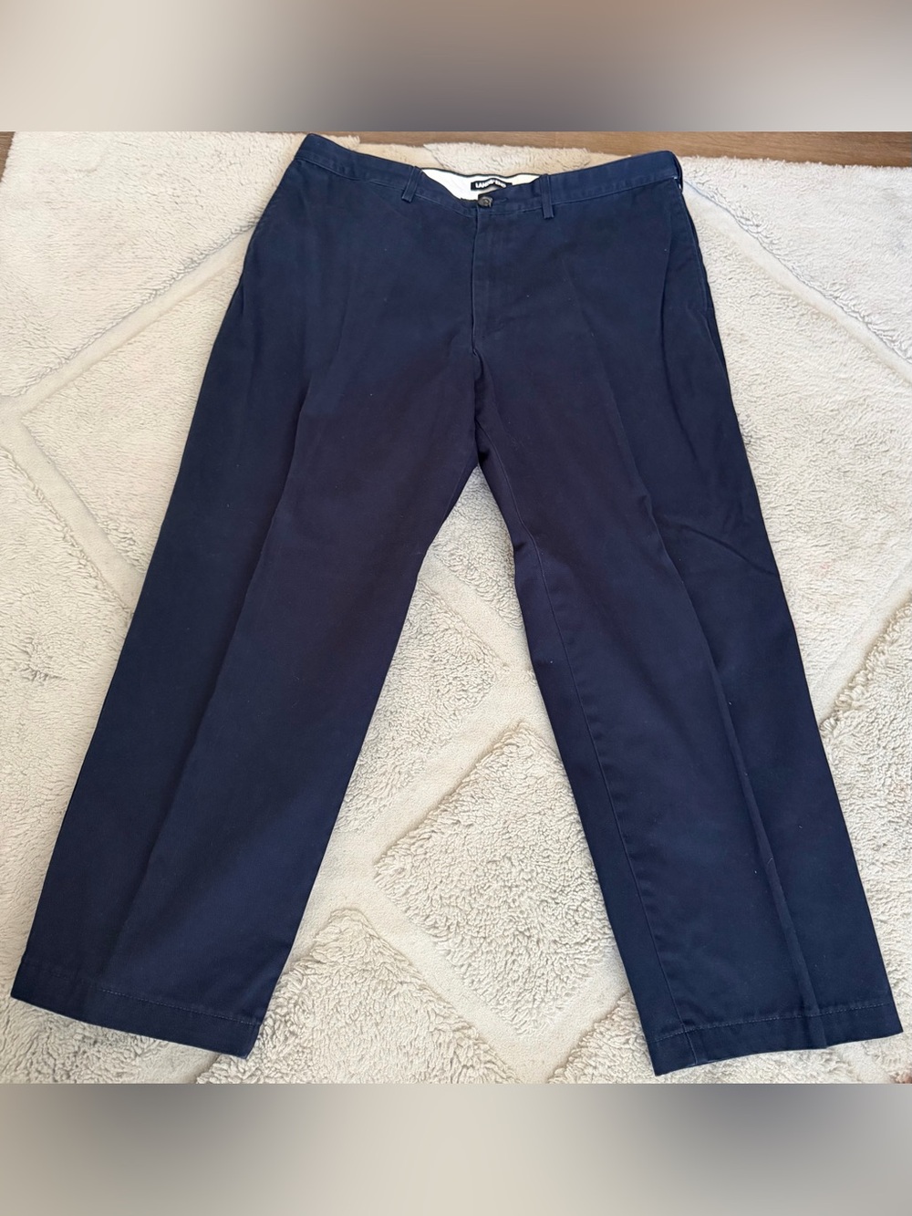 Lands' End Men's Navy Traditional Fit Straight-Leg Chinos